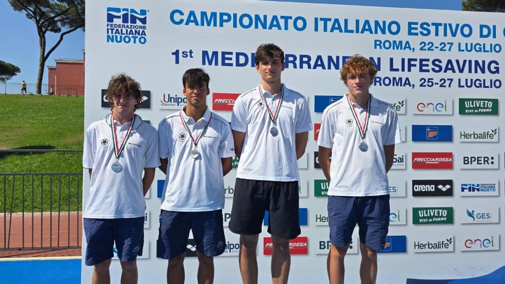la staffetta cadetti con Samuel Guarnati, Davide Ballardi, Lukas e Diego Ferrari